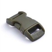 Lås - kliklås til faldskærmsline. 29 mm. Mørk army green. 5 stk.